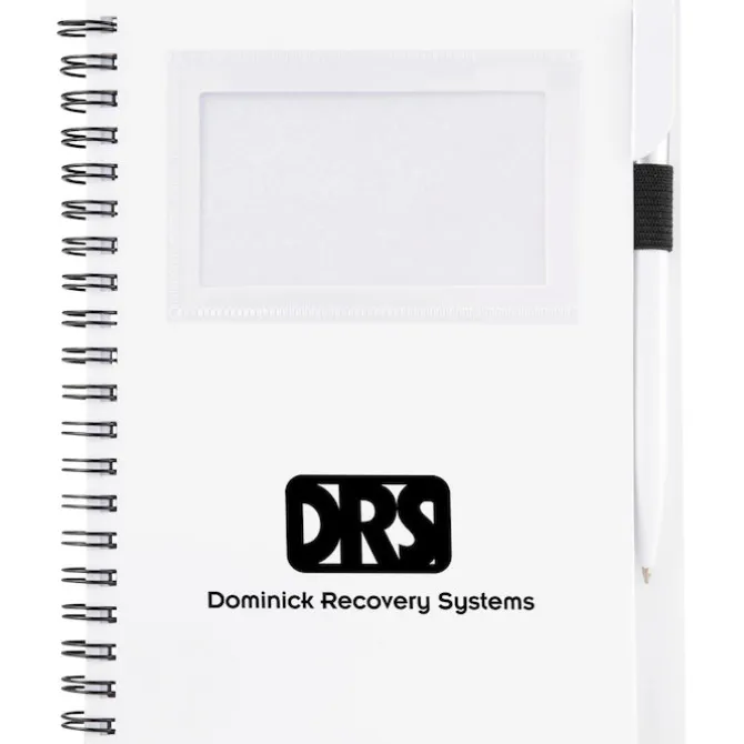 Business Card Notebook with Pen - Opaque