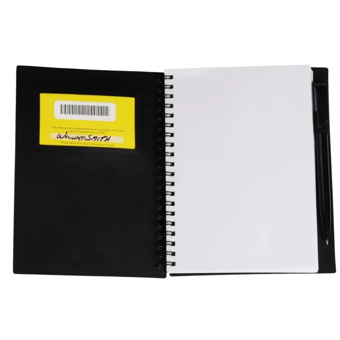Business Card Notebook with Pen - Opaque
