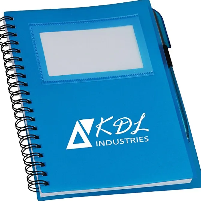 Business Card Notebook with Pen - Translucent