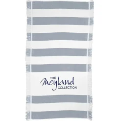 Cabana Stripe Fringed Beach Towel