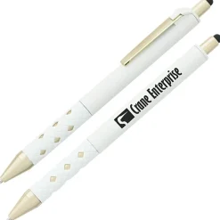 Cali Click Soft Touch Stylus Gel Pen - Matte Gold