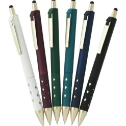 Cali Click Soft Touch Stylus Gel Pen - Matte Gold