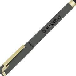 Cali Soft Touch Stylus Gel Pen - Metallic - Matte Gold - Full Color