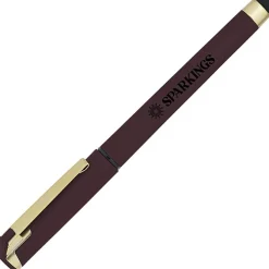 Cali Soft Touch Stylus Gel Pen - Metallic - Matte Gold - Full Color