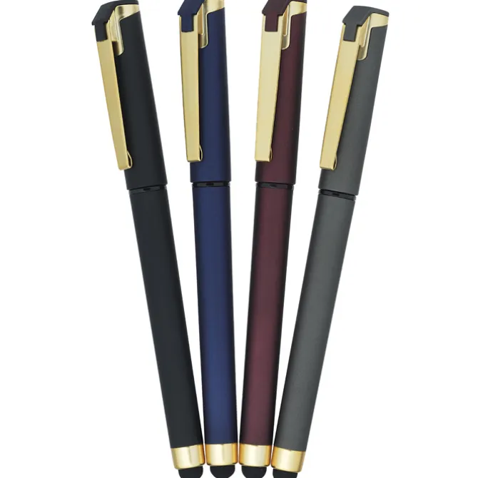 Cali Soft Touch Stylus Gel Pen - Metallic - Matte Gold