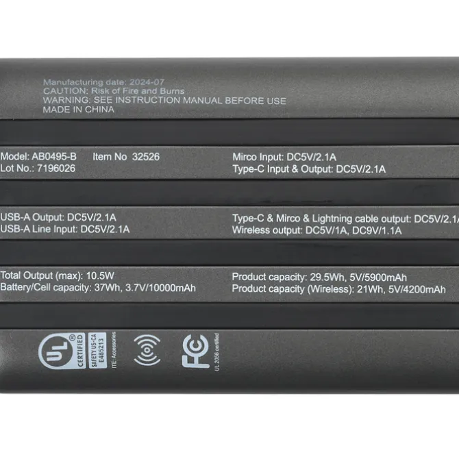 Charge Wave Wireless Power Bank - 10,000 mAh