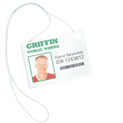 Clear Vinyl Badge Holder with Elastic Neck Cord