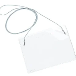 Clear Vinyl Badge Holder with Elastic Neck Cord