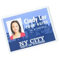 Clear Vinyl Badge Holder with Pin