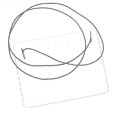 Clear Vinyl Badge Holder with Elastic Neck Cord - 24 hr