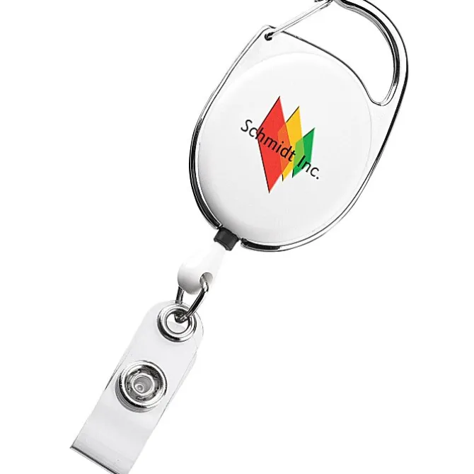 Clip-On Retractable Badge Holder - Opaque - Full Color