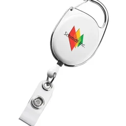 Clip-On Retractable Badge Holder - Opaque - Full Color