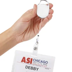 Clip-On Retractable Badge Holder - Opaque - Full Color