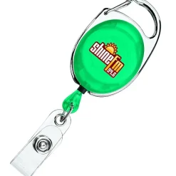 Clip-On Retractable Badge Holder - Translucent - Full Color