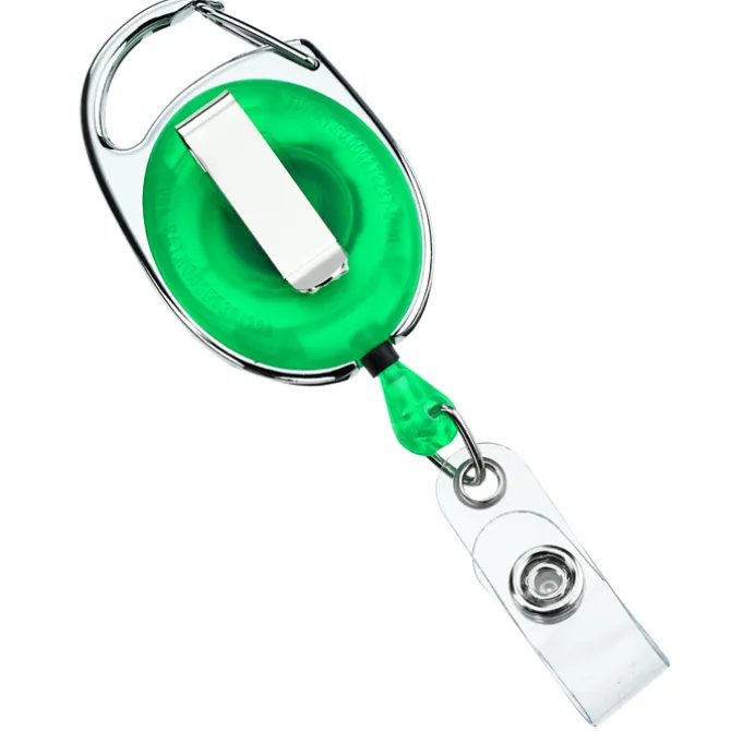 Clip-On Retractable Badge Holder - Translucent - Full Color