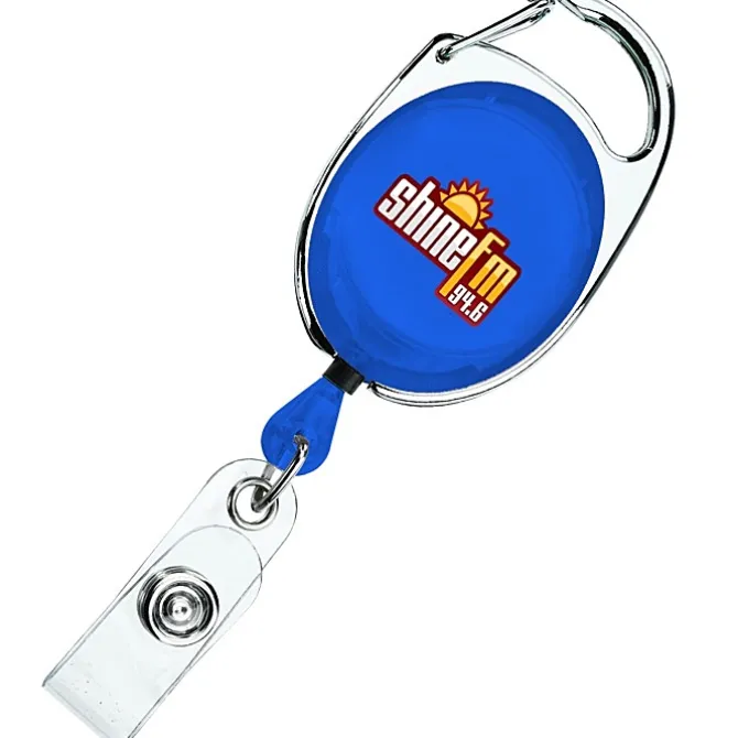 Clip-On Retractable Badge Holder - Translucent - Full Color