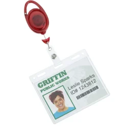 Clip-On Secure-A-Badge - Translucent