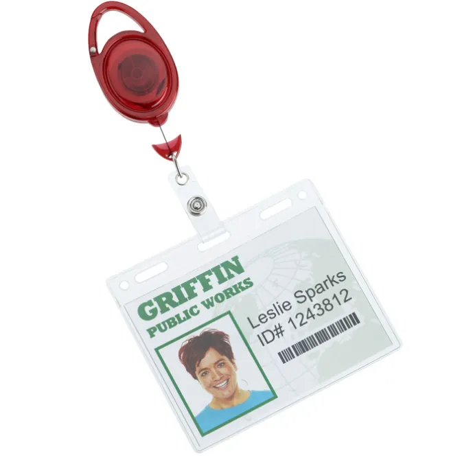 Clip-On Secure-A-Badge - Translucent