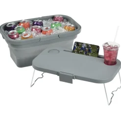 Collapsible Picnic Basket with Portable Folding Table