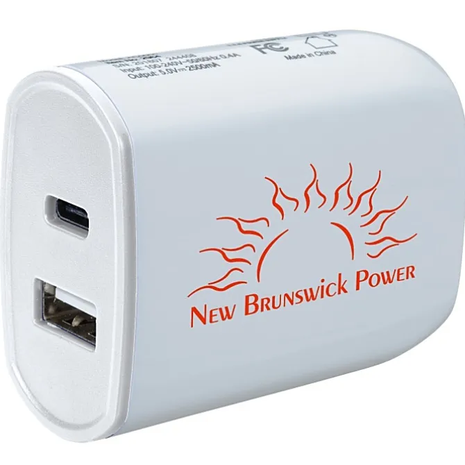 Color Accent Dual Port Wall Charger