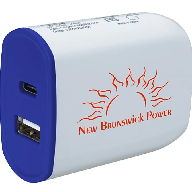 Color Accent Dual Port Wall Charger