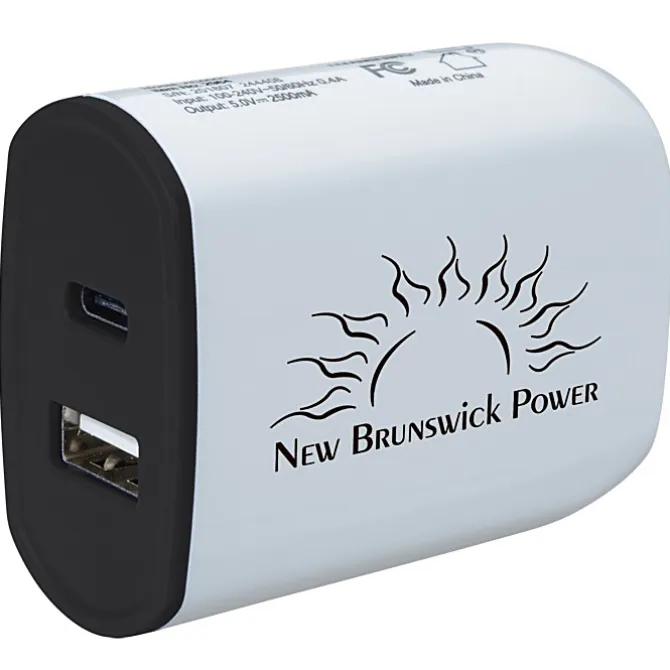Color Accent Dual Port Wall Charger