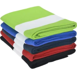 Colorblock Microfiber Beach Towel