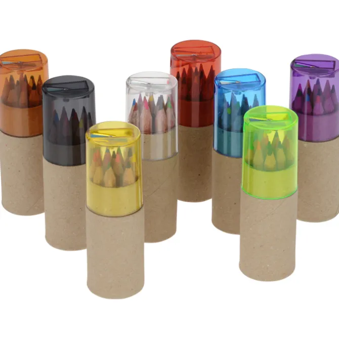 Colored Pencil & Sharpener Set - Full Color