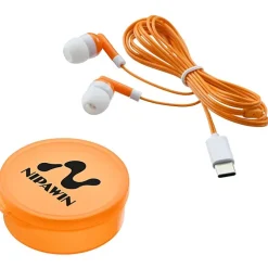 Colorful USB-C Earbuds with Traveler Case