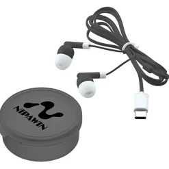 Colorful USB-C Earbuds with Traveler Case