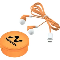 Colorful USB-C Earbuds with Traveler Case