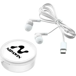 Colorful USB-C Earbuds with Traveler Case