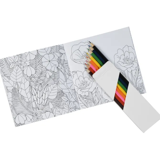 Coloring Book & Pencil Set - Floral