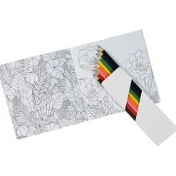 Coloring Book & Pencil Set - Floral - 24 hr