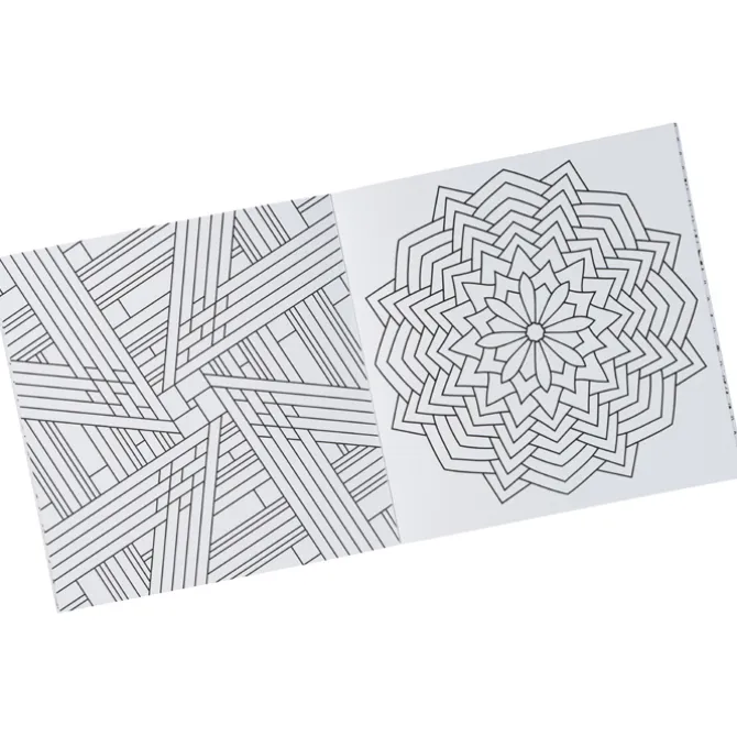 Coloring Book & Pencil Set - Geometric - 24 hr