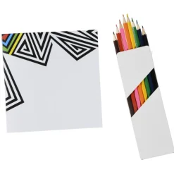 Coloring Book & Pencil Set - Geometric - 24 hr