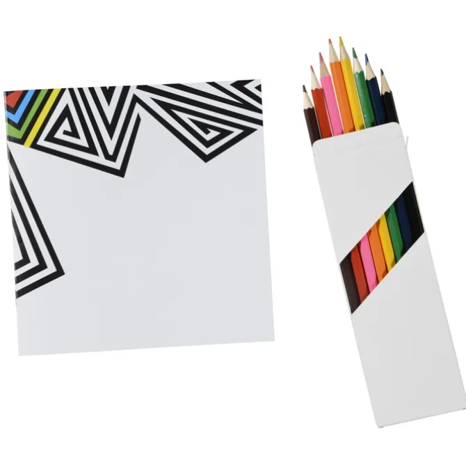Coloring Book & Pencil Set - Geometric - 24 hr