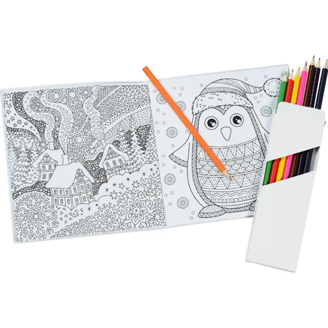 Coloring Book & Pencil Set - Holiday - 24 hr