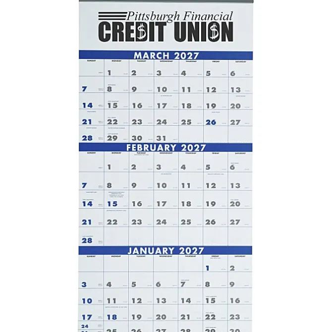 Commercial 3-Month Wall Planner