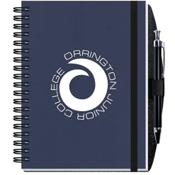 Corded Paperboard Journal with Pen - 7 inches x 5 inches - 50 sheet