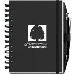 Corded Paperboard Journal with Pen - 7 inches x 5 inches - 100 sheet