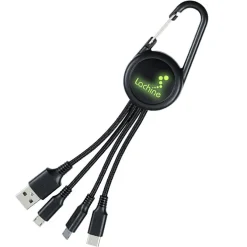 Cruise Carabiner Charging Cable - Light-Up Logo