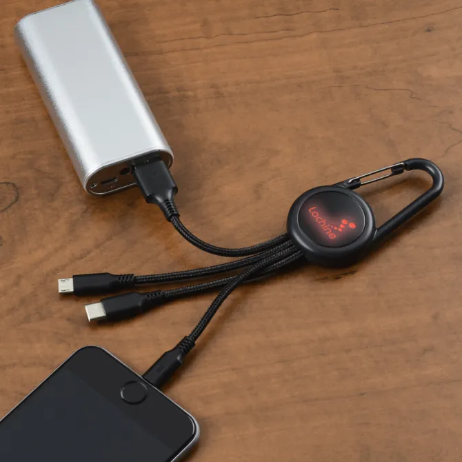 Cruise Carabiner Charging Cable - Light-Up Logo