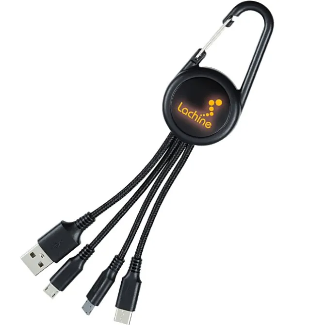 Cruise Carabiner Charging Cable - Light-Up Logo