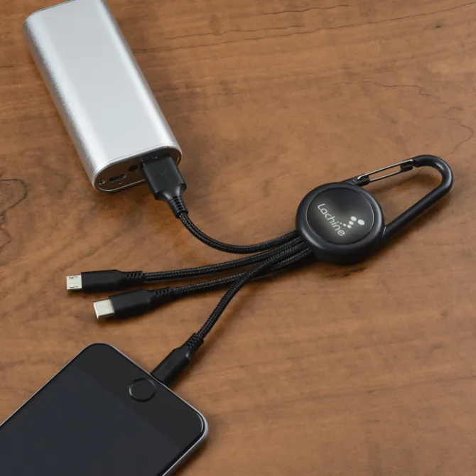 Cruise Carabiner Charging Cable - Light-Up Logo