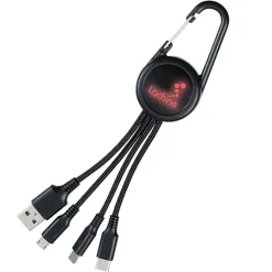 Cruise Carabiner Charging Cable - Light-Up Logo