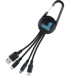 Cruise Carabiner Charging Cable - Light-Up Logo