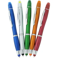 Curvy Stylus Twist Pen/Gel Highlighter