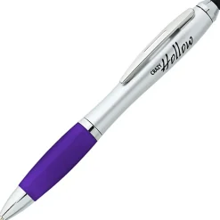 Curvy Stylus Twist Pen - Silver