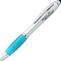 Curvy Stylus Twist Pen - Silver
